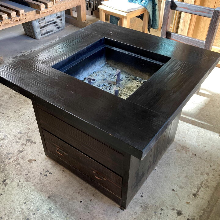楽天市場】箱タイプ 囲炉裏テーブル 引きだし 蓋付き 850X850X700mm 