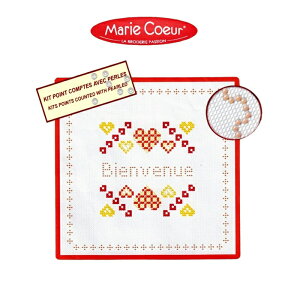Bievenue �悤���� �t�����X Marie Coeur 4734 �N���X�X�e�b�`�L�b�g �h�J�L�b�g �A���h�J �}�ĕt�� ��|�L�b�g ���}�����`�[�t�ɂ������� �r�[�Y�t�� �����ȃL�b�g 15x15