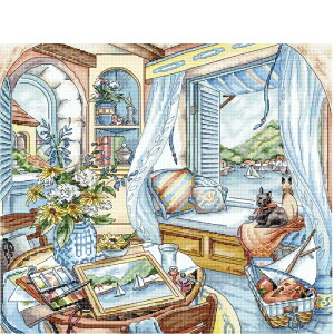 Window Seat �C�M���X LETISTICH L8006 �N���X�X�e�b�`�L�b�g �A���h�J�L�b�g ���ӂ̐Ȃ����`�[�t