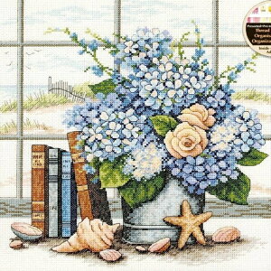 Hydrngeas and Shells �A�W�T�C �� �L�k �A�����J Dimensions 35166 �N���X�X�e�b�`�L�b�g �h�J �A�� �N���X�X�e�b�` �L�b�g �h�J�L�b�g 14�J�E���g 14ct �t�����[ �� ���� �傫�� �}�ĕt�� �L�k ��|�L�b