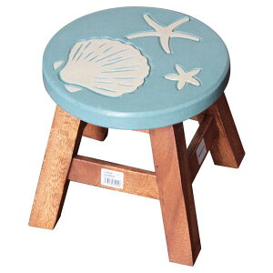 手作り 木製ウッドスツール ロータイプ シェル 860-0001  <花台 鉢台 フラワースタンド ディスプレイ台 ガーデン ミニ スツール 腰掛 いす イス 椅子>