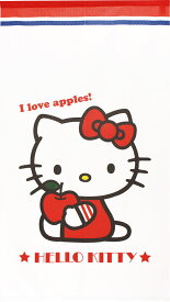 送料無料　サンリオのキャラクターのれんハローキティ I love apples! 85X150cm -Sanrio【日本製】cos92167
