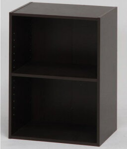 カラーボックス移動棚2段ブラウン96614