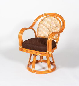 籐回転椅子ハイタイプ 座面高さ41cm-shikada-rch16<椅子 いす イス チェア 立ち座り 藤 回る 回転 背もたれ 和風 座布団 クッション >