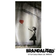 バンクシーのれん【 BRANDALISED のれん 】幅85cm×丈150cm　"Balloon girl"　スクリーン ストリートアー…