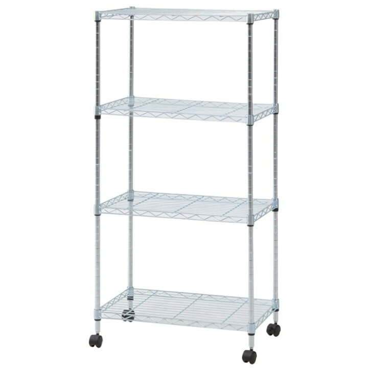 楽天市場】シルバーラック システムラック 60×35×124cm 4段 635124CR 