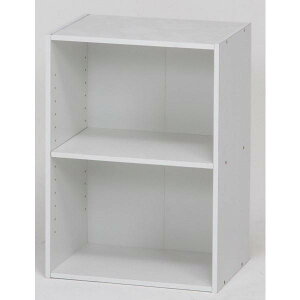 カラーボックス移動棚2段ホワイト96613