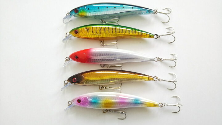 楽天市場 長い飛距離 42g 16cm フローティングミノー 5個セット ロング ショット 青物 ブリ ヒラマサ シーバス スズキ カンパチ サワラ カツオ シイラ つり具の雪見堂 楽天市場店