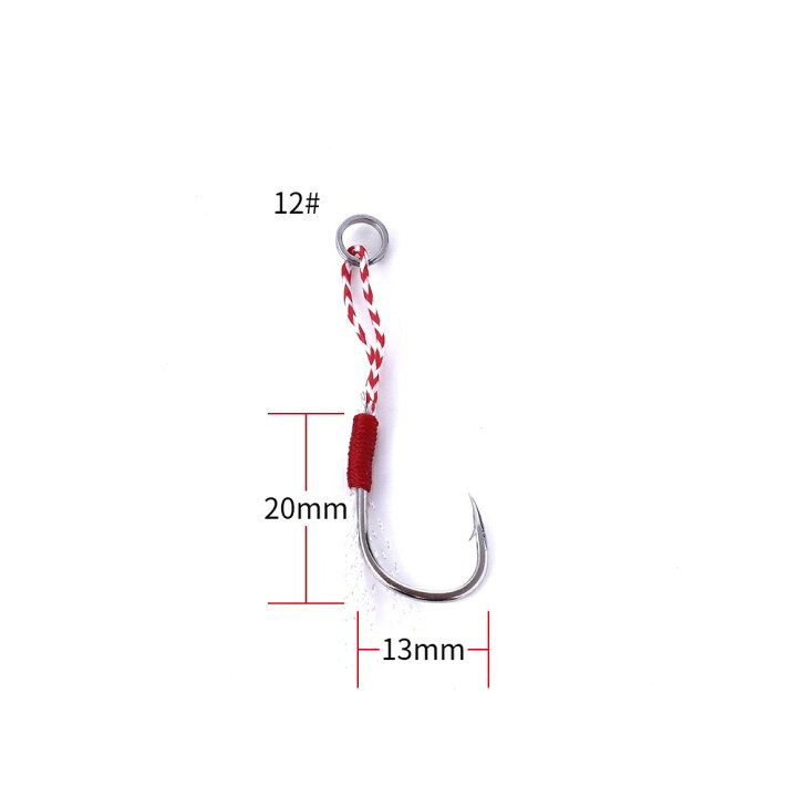 楽天市場 アシストフック メタルジグに 12 25本セット シーバス 青物 イナダ 根魚 ロックフィッシュ ジギング シングルフック フラッシャー ティンセル つり具の雪見堂 楽天市場店