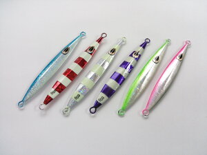 メタルジグ 細め 60g 12cm 6色 セット スロージギング 遠投 青物 根魚 フラットフィッシュ シーバス ただ巻き リフト&フォール ジギング オフショアでも ショアもOK