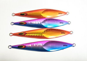 えぐれがある形状 メタルジグ ゼブラグロー 80g 4個セット スロージギング センターバランス 鋭いジャーク ゆらゆらフォール ヒラメ オフショア ショア マゴチ 青物 ブリ カンパチ ヒラマサ