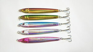 左右非対称 メタルジグ 不規則フォール 60g 11cm 細め 5色 セット ジギング シーバス 青物 フラットフィッシュ 根魚 ただ巻き サワラ 遠投 ブリ ワラサ カンパチ ヒラマサ ショア オフショア 細