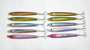 左右非対称 メタルジグ 不規則フォール 60g 11cm 細め 10個 セット ジギング シーバス 青物 フラットフィッシュ 根魚 ただ巻き サワラ 遠投 ブリ ワラサ カンパチ ヒラマサ ショア オフショア 細