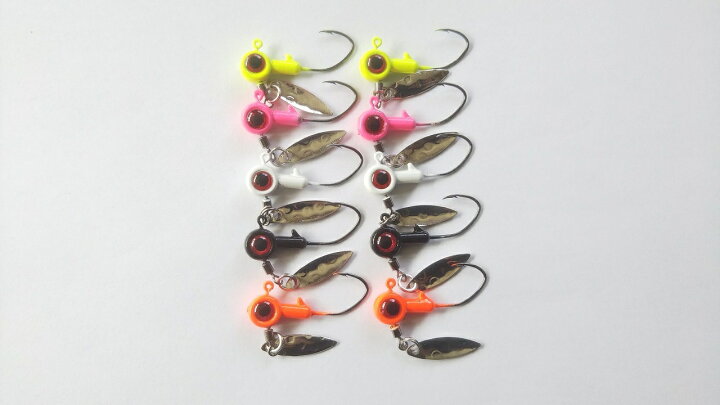 楽天市場 ジグヘッド ブレード付き 3 2g 10本セット 新品 メバル シーバス 根魚 ロックフィッシュ メッキ スピンテールジグ ジグスピナー つり具の雪見堂 楽天市場店