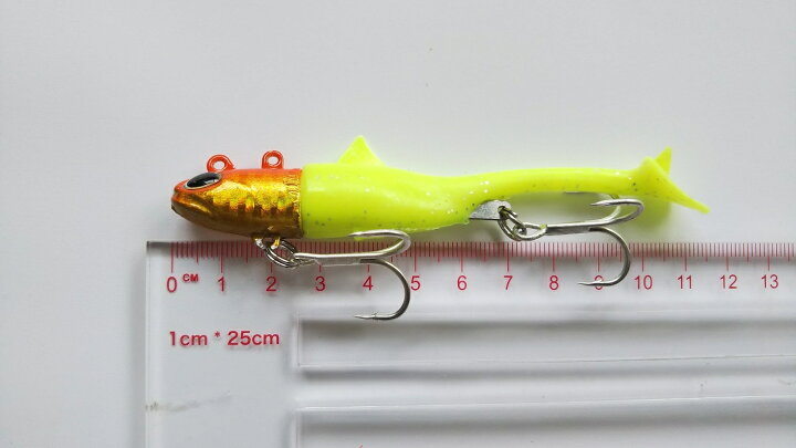 楽天市場 約40g ジグヘッド ワーム 5色セット 魚型ヘッド 市販のワームを着脱可能 やわらか素材 ヒラメ マゴチ シーバス タチウオ 根魚 ロックフィッシュ フラットフィッシュ つり具の雪見堂 楽天市場店