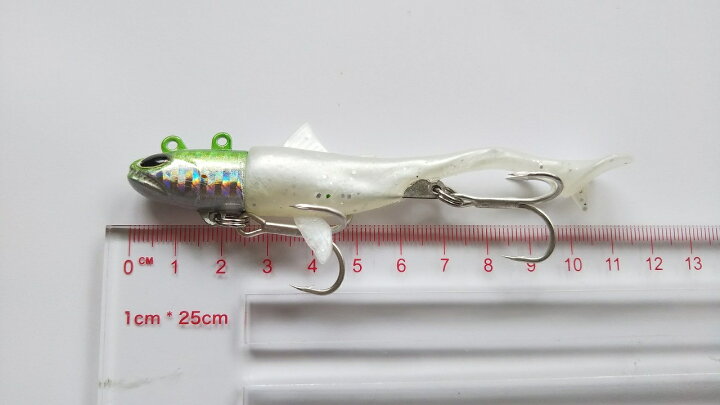 楽天市場 約40g ジグヘッド ワーム 5色セット 魚型ヘッド 市販のワームを着脱可能 やわらか素材 ヒラメ マゴチ シーバス タチウオ 根魚 ロックフィッシュ フラットフィッシュ つり具の雪見堂 楽天市場店