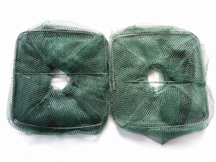 楽天市場 魚捕り用網カゴ ２枚 セット トラップ お魚キラー 長さ約50cm 幅約21cm 網 ネット タモ メダカ タナゴ ドジョウ 小魚に つり具の雪見堂 楽天市場店