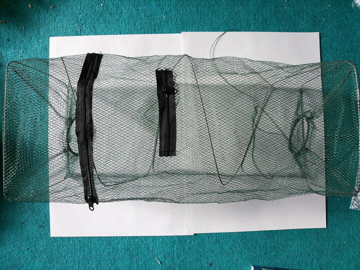 楽天市場 魚捕り用網カゴ ２枚 セット トラップ お魚キラー 長さ約50cm 幅約21cm 網 ネット タモ メダカ タナゴ ドジョウ 小魚に つり具の雪見堂 楽天市場店