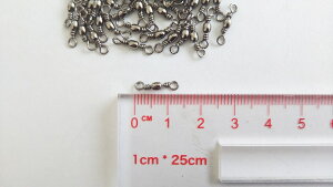 ローリングサルカン #12 極小 小物釣り 13mm スイベル 150個セット 仕掛け作りに ステンレス ヨリモドシ シルバー L1007