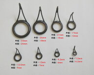 ロッドガイド　中間ガイド　8個セット　小さいものから大きいものまで　ステンレス　補修 修理キット 釣…