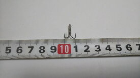 トリプルフック　トレブルフック　#10　20本　セット　ルアー用　シーバス 　ブラックバス　針の先と軸との間：5mm　針全体の横幅：12mm　トラウト　ニジマス　根魚　青物　回遊魚