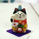 猫のマスコット デコレ コンコンブル 万福まねき猫 フェルトマット付き 開運 招福 松足神社 お正月オーナメント お正月飾り フクモノ FUKUMONO まったりマスコット DECOLE CONCOMBR オーナメント オブジェ 置物 飾り 置きもの かわいい 猫雑貨 猫グッズ ねこ ネコ キャット