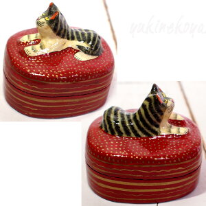 楽天市場 猫型小物入れ ペーパーマッシュ とびだしネコ 猫の置物 輸入雑貨 ハンドメイド 猫雑貨 猫グッズ ネコ雑貨 ねこ柄 キャット 雪猫屋 楽天市場店
