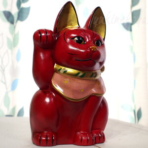 楽天市場 古色三河招き猫 大正ロマンの復刻版 レトロ招き猫 赤猫 大 右手招き 金運 幸運 無病息災 健康長寿 日本製 瀬戸焼 開運 招福 縁起物 縁起小物 開運 和風置物 お祝い 日本土産 ギフトプレゼント包装無料 猫雑貨 猫グッズ ねこ ネコ キャット 雪猫屋 楽天市場店