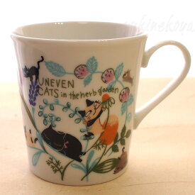 マグカップ 猫 FLOWER フラワー Shinzi Katoh シンジカトウ Uneven cats アニーブンキャッツ 美濃焼 日本製 コーヒーカップ コップ 食器 うつわ 猫柄 ギフトプレゼント包装無料 猫雑貨 猫 グッズ ネコ 雑貨 猫柄 ねこ柄 キャット
