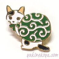 猫ピンズ　ドロボー猫 ポタリングキャット ブローチ ピンバッチ 文房具 ステーショナリー 猫雑貨 猫グッ…