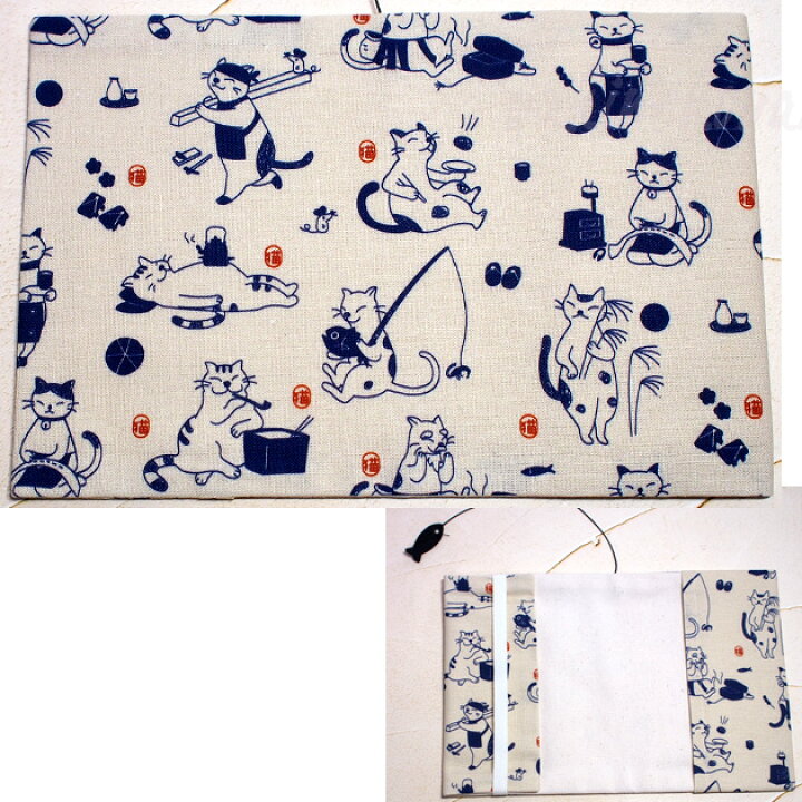 楽天市場】猫 文庫本ブックカバー sheepsleep 手作り 日本製 文庫本 