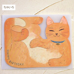 バースデー ぎゅうぎゅうネコカード 猫 グリーティングカード お誕生祝い HAPPY BIRTHDAY 箔押し 封筒付き グリーティングライフ 誕生日祝い バースデー メッセージカード 文房具 ステーショナ