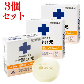 【セール限定！20％OFF】【第3類医薬品】【セルフメディケーション税制対象】［公式］外用雪の元 20g 3個セット｜雪の元 雪の元本店 送料無料 ワセリン 軟膏 かゆみ止め 非ステロイド 湿疹 皮膚炎 乾燥肌 敏感肌 かゆみ しっしん じんましん かぶれ ただれ あせも