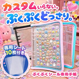 【A5が1680円！★特別セール中★専用リフィル10枚付き★1年保証】 シール帳 リフィル A5 A6 バインダー 透明 台紙 大きめ ファスナー チャック ふわふわ ラメ 子ども 6穴 ジッパー かわいい ぷくぷくシール 立体シール 大容量 女の子 小学生 サイズ プレゼント ギフト 誕生日