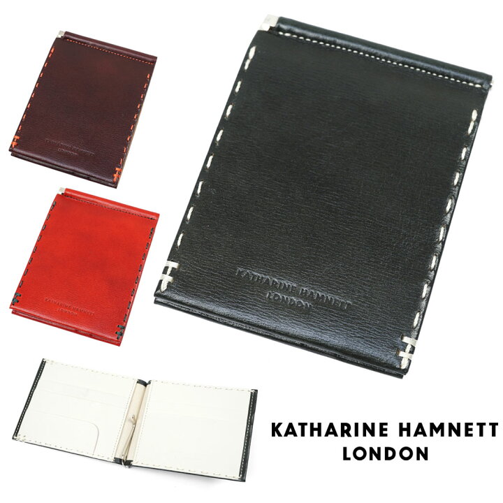 楽天市場 マネークリップ メンズ 革 Katharine Hamnett キャサリンハムネット ロンドン カラーテーラード2 本革 レザー 財布 札ばさみ マネークリップ カード 薄型 通勤 革小物 二つ折り財布 メンズ 財布 ブランド ユキオラボ バッグ 財布 本革