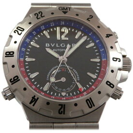 ブルガリ BVLGARI ディアゴノ GMT40SSD ブラック文字盤 新古品 腕時計 メンズ
