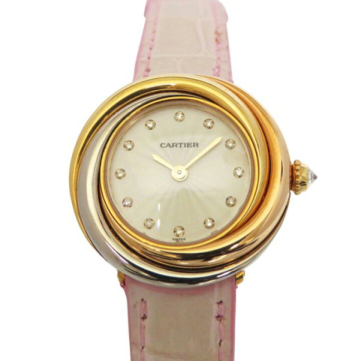 楽天市場】カルティエ Cartier トリニティ WG200256 シルバー文字盤 