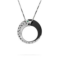 シルバー cartier Cartier ネックレス カルティエ パンサー ネックレス カルティエ Cartier ネックレス パンテール ドゥ カルティエ パンサー モチーフ 32ポイント ダイヤモンド 0 23ct ツァボライト ガーネット オニキス K18YG ブラック ラッカー 黒 箱・保付き