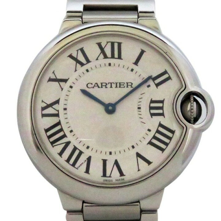 楽天市場 カルティエ Cartier バロンブルー Mm Wz4 シルバー文字盤 中古 腕時計 メンズ ジェムキャッスルゆきざき