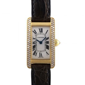 【期間限定ポイント3倍】 カルティエ Cartier タンク アメリカン SM サイドダイヤ WB701251 シルバー文字盤 中古 腕時計 レディース