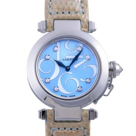 カルティエ Cartier パシャ 32 WJ123121 ブルー文字盤 中古 腕時計 レディース
