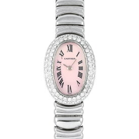 カルティエ Cartier ミニベニュアール ミニベニュワール WB5101L2 ピンク文字盤 中古 腕時計 レディース