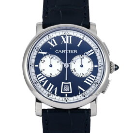 カルティエ Cartier ロトンド ドゥ クロノグラフ 世界300本限定 W1556239 ブルー/シルバー文字盤 中古 腕時計 メンズ