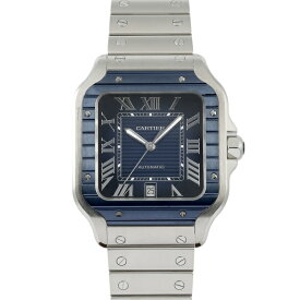 カルティエ Cartier サントス ラージ WSSA0048 ブルー文字盤 中古 腕時計 メンズ
