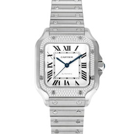 カルティエ Cartier サントス ドゥ MM W4SA0005 ホワイト文字盤 新品 腕時計 メンズ