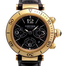 カルティエ Cartier パシャ シータイマー クロノグラフ W3030017 ブラック文字盤 新品 腕時計 メンズ