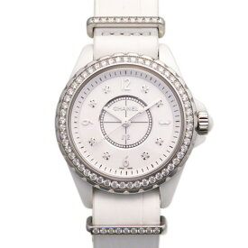 シャネル CHANEL J12 G.10 ベゼルダイヤ H4190 ホワイト文字盤 新古品 腕時計 レディース