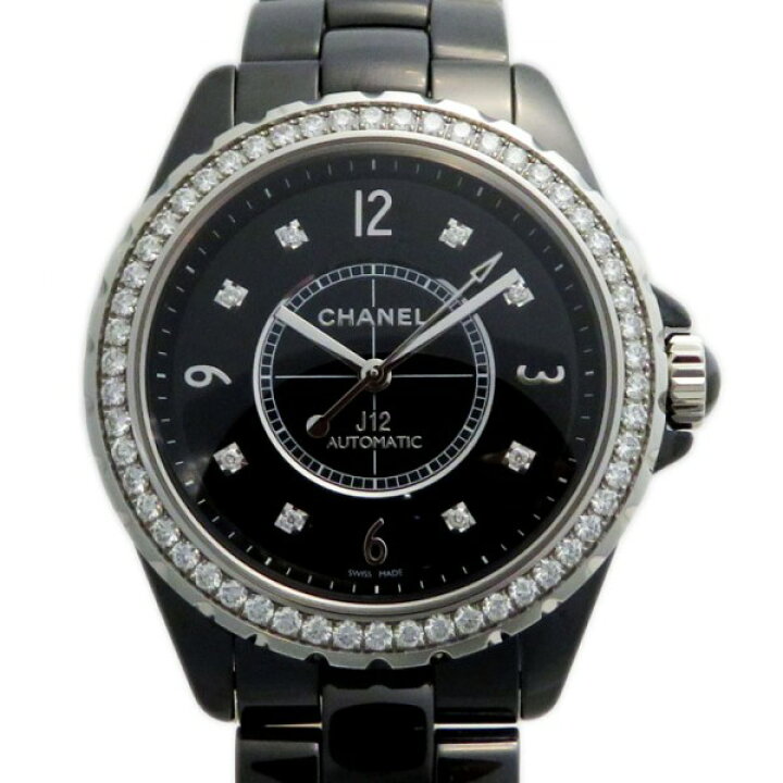 楽天市場】シャネル CHANEL J12 38mm ベゼルダイヤ H3109 ブラック文字 