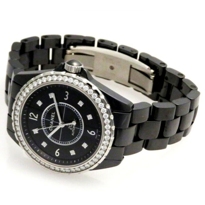 楽天市場】シャネル CHANEL J12 38mm ベゼルダイヤ H3109 ブラック文字 