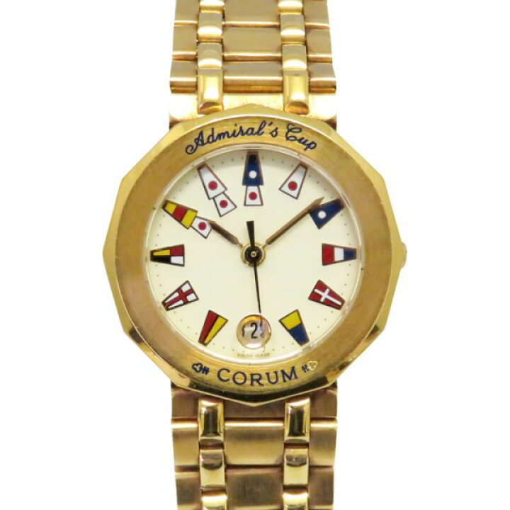 楽天市場 コルム Corum アドミラルズカップ 39 910 56 アイボリー文字盤 中古 腕時計 レディース ジェムキャッスルゆきざき